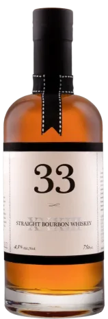 Cutler's Artisan Spirits award winning 33 straight bourbon whiskey