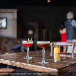 cocktails by Ingrid Bostrom Martini's on a wooden table at Cutler's Public House