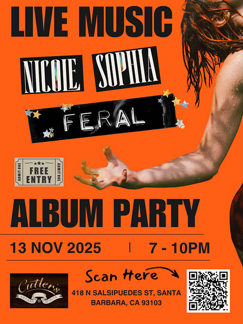 Nicole Sophia 'FERAL' Album Release Show poster