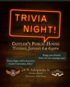 Cutler’s Trivia Night Cutler's Trivia Night at Cutler's Public House in Santa Barbara, CA